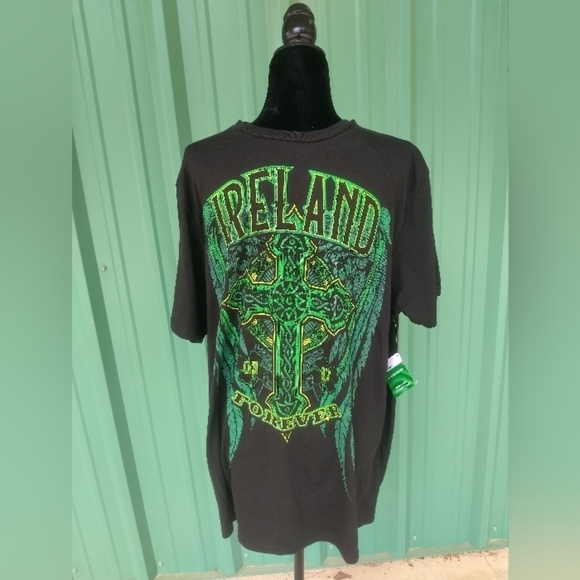 Brand New Men's Ireland Forever Celtic Cross T Shirt Size XXL 2XL Irish - Picture 1 of 2